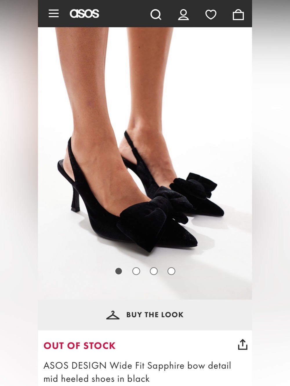 ASOS DESIGN Sapphire bow detail mid heeled shoes
